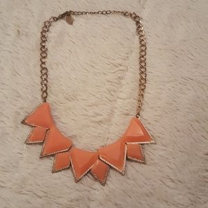Orange and gold chunky necklace